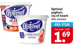 Hoogvliet Optimel yoghurt, vla of kwark aanbieding