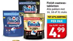 Hoogvliet Finish vaatwas tabletten aanbieding