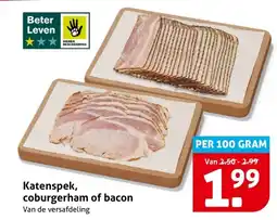 Hoogvliet Katenspek, coburgerham of bacon aanbieding