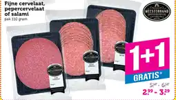 Coop Fijne cervelaat, pepercervelaat of salami aanbieding