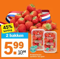 Albert Heijn AH Nederlandse aardbeien aanbieding