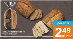 Albert Heijn Alle AH Speltbroden heel aanbieding