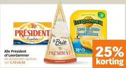 Albert Heijn Alle Président of Leerdammer aanbieding