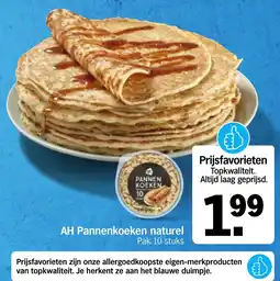 Albert Heijn AH Pannenkoeken naturel aanbieding