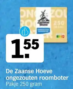 Albert Heijn De Zaanse Hoeve ongezouten roomboter aanbieding