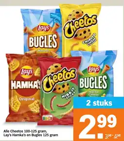 Albert Heijn Alle Cheetos Lay's Hamka's en Bugles aanbieding