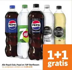 Albert Heijn Alle Royal Club, Pepsi en 7UP literflessen aanbieding