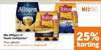 Alle Affligem of Texels multipacks