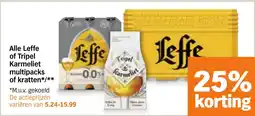 Albert Heijn Alle Leffe of Tripel Karmeliet multipacks of kratten aanbieding