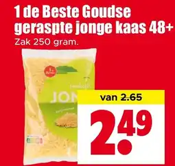 Dirk 1 de Beste Goudse geraspte jonge kaas 48+ aanbieding