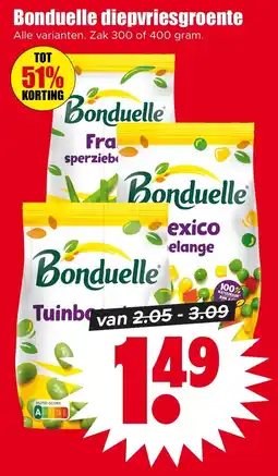 Dirk Bonduelle diepvriesgroente aanbieding