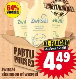 Dirk Zwitsal shampoo of wasgel aanbieding