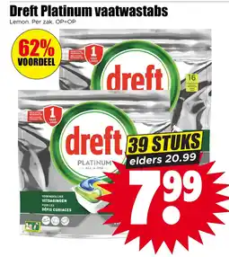 Dirk Dreft Platinum vaatwastabs aanbieding