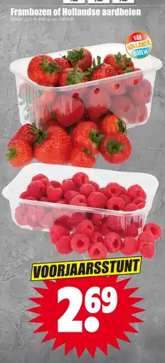 Dirk Frambozen of Hollandse aardbeien aanbieding