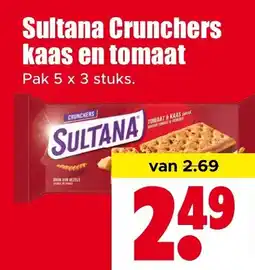 Dirk Sultana Crunchers kaas en tomaat aanbieding