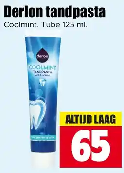 Dirk Derlon tandpasta aanbieding