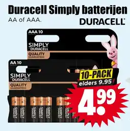 Dirk Duracell Simply batterijen aanbieding
