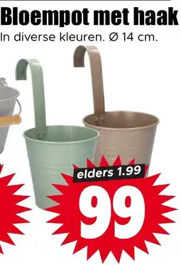 Dirk Bloempot met haak aanbieding