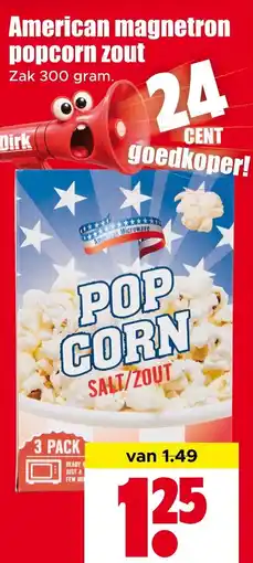 Dirk American magnetron popcorn zout aanbieding