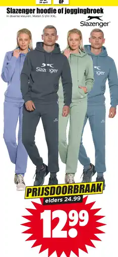 Dirk Slazenger hoodie of joggingbroek aanbieding
