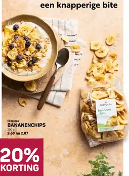 Ekoplaza bananenchips aanbieding