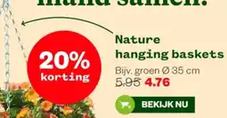 Welkoop Nature hanging baskets aanbieding