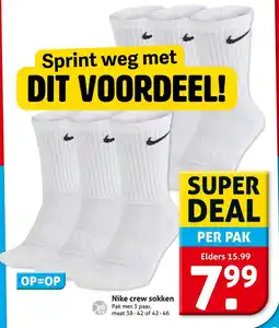 Hoogvliet Nike crew sokken aanbieding