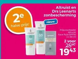 Trekpleister Altruist en drs leenarts zonbescherming aanbieding