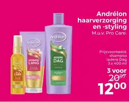 Trekpleister Andrélon haarverzorging en styling aanbieding