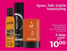 Trekpleister Syoss, taft, got2b haarstyling aanbieding