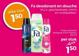 Trekpleister Fa deodorant en douche aanbieding