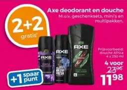 Trekpleister Axe deodorant en douche aanbieding