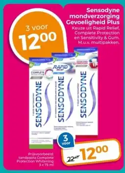Trekpleister Sensodyne mondverzorging gevoeligheid plus aanbieding
