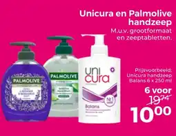 Trekpleister Unicura en palmolive aanbieding