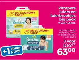 Trekpleister Pampers luiers en luierbroekjes big pack aanbieding