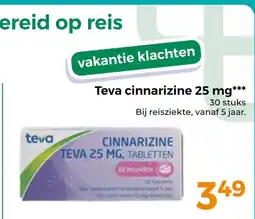 Trekpleister Teva cinnarizine 25 mg aanbieding
