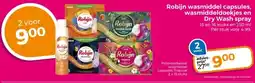 Trekpleister Robijn wasmiddel capsules, wasmiddeldoekjes en Dry Wash spray aanbieding
