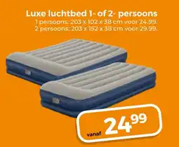 Trekpleister Luxe luchtbed 1- of 2-persoons aanbieding