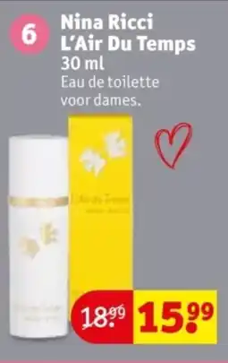 Kruidvat Nina Ricci L'Air Du Temps aanbieding