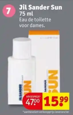 Kruidvat Jil Sander Sun aanbieding