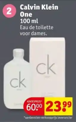 Kruidvat Calvin Klein One aanbieding