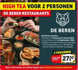 Kruidvat High tea aanbieding