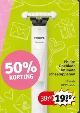 Kruidvat Philips OneBlade Intimate scheerapparaat aanbieding