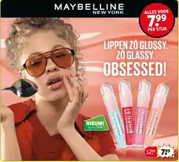 Kruidvat Maybelline lippen zo glossy zó glassy aanbieding