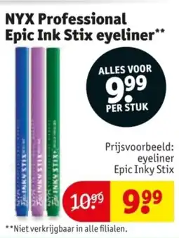 Kruidvat NYX Professional Epic Ink Stix eyeliner aanbieding