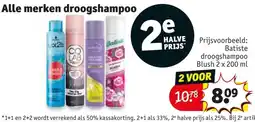 Kruidvat Alle merken droogshampoo aanbieding