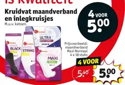 Kruidvat Kruidvat maandverband en inlegkruisjes aanbieding