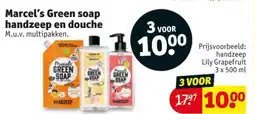 Kruidvat Marcel's green soap handzeep en douche aanbieding