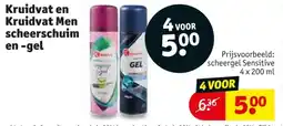 Kruidvat Kruidvat en kruidvat men scheerschuim en gel aanbieding