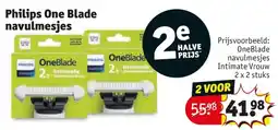 Kruidvat Philips One Blade navulmesjes aanbieding